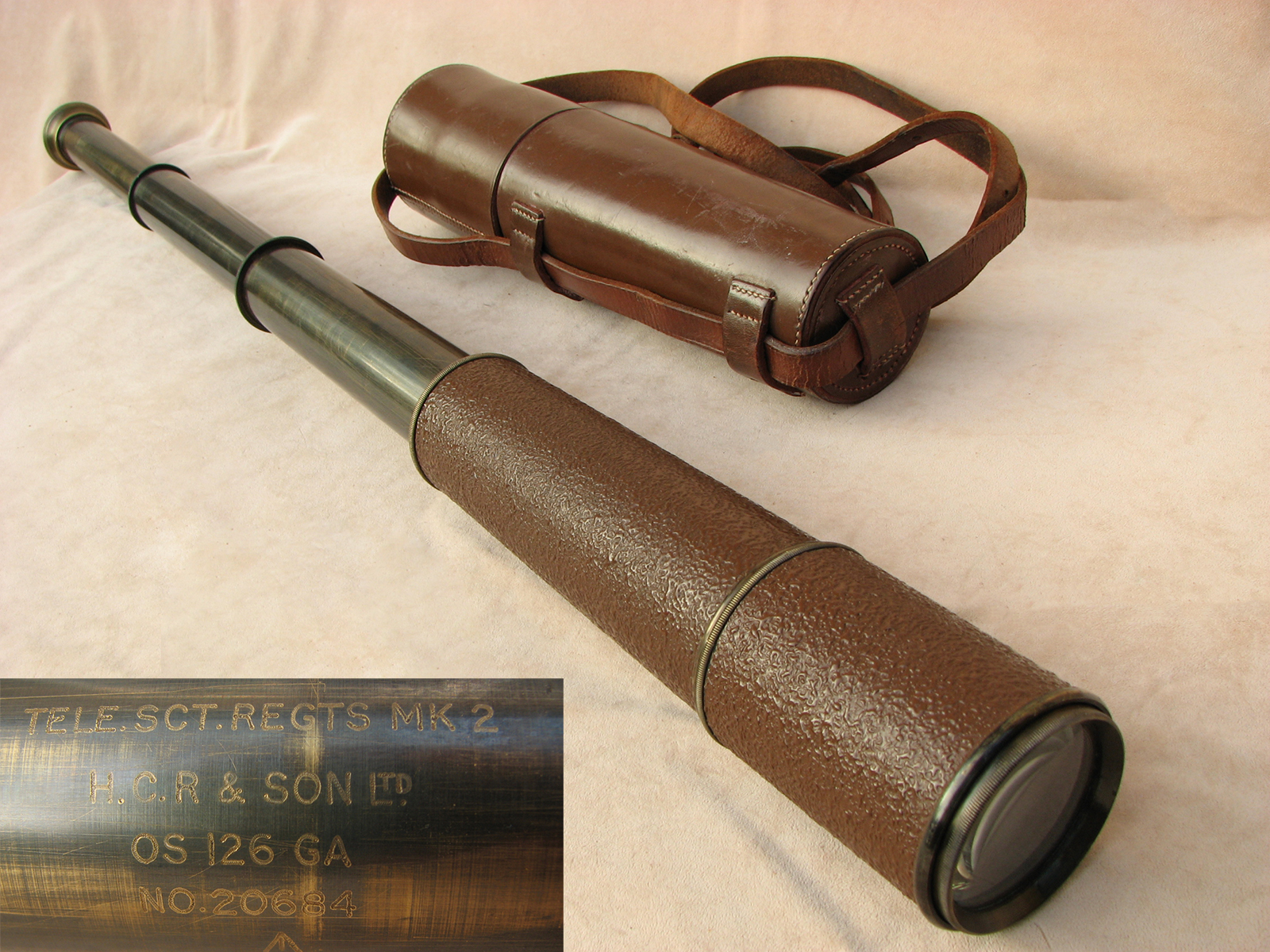 WW2 H C Ryland Scout Regiment field telescope